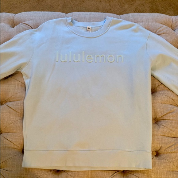 Perfectly Oversized Crew Graphic sweatshirt in sheer blue - Picture 4 of 8